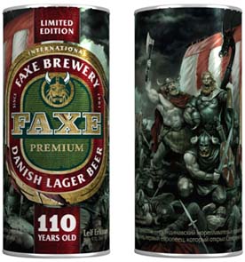 Вышла юбилейная партия пива FAXE с уникальным дизайном стальной банки 