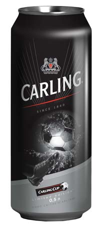 Пиво Carling в «футбольной» банке