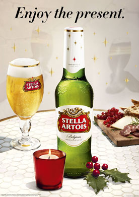 Stella Artois поздравит украинцев с рождественскими праздниками лимитированной серией праздничного пива