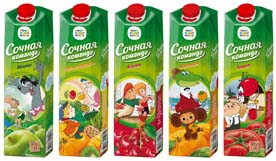 Компания «Очаково» и «Союзмультфильм» представили новый бренд соков и нектаров